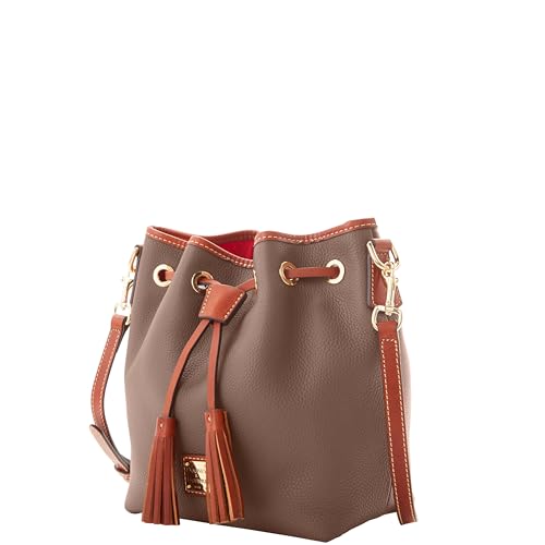 Dooney & Bourke Crossbody Bucket Bags for Women, Pebble Grain Leather Aimee Crossbody Drawstring Purse2