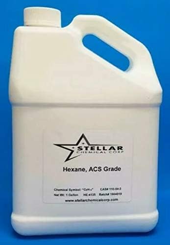Generic Hexane, ACS Grade, 4 Gallons ~ Industrial Applications, Laboratory Work ~ Stellar Chemical Corp