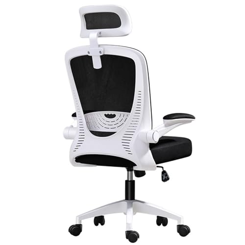 JJAURANCE Silla De Oficina Ergonómica De Malla con Soporte Lumbar Reposabrazos Y Reposacabezas Ajustables Silla De Ordenador Giratoria Cómoda con Respaldo Alto Silla Giratoria con Ruedas,One Size,B