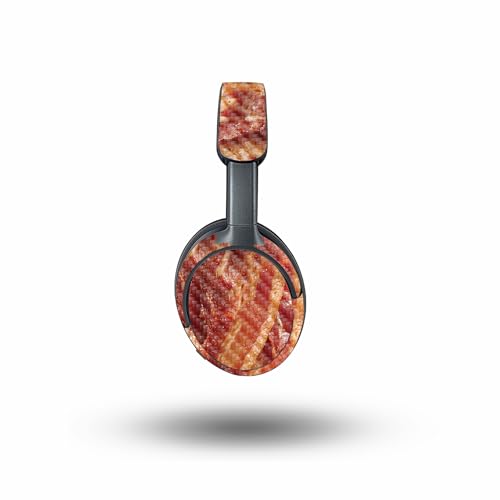 Image of MightySkins Carbon Fiber Skin Compatible with Bose QuietComfort Ultra - Crispy Bacon | Protective, Durable Textured Carbon Fiber Finish | Easy to Apply