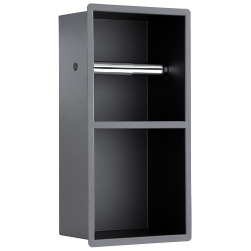 OUGOO Einbau Toilettenpapierhalter Edelstahl, Zweistöckiger...