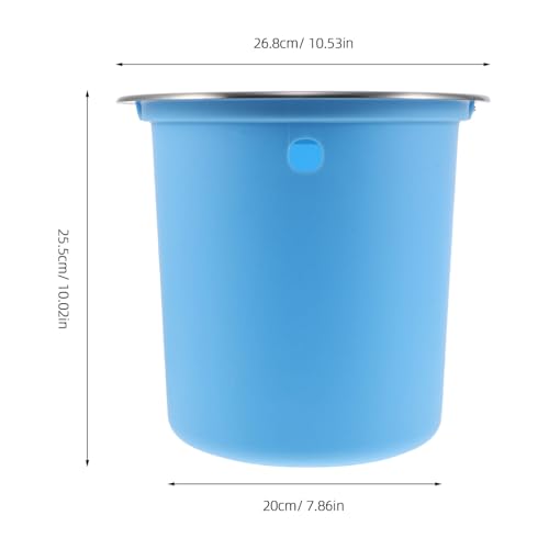 Caneca de basura embutida con tapa abatible de acero inoxidable miniatura 2