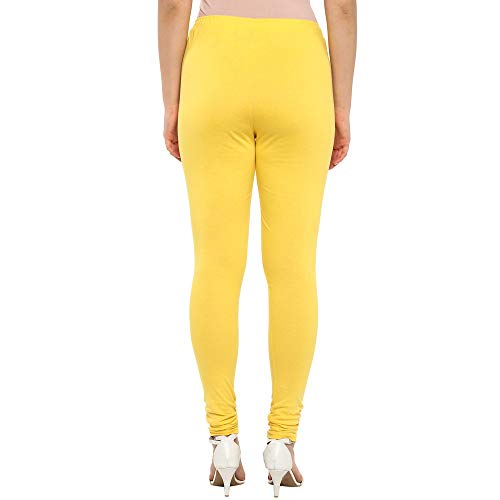Image of BIBA Womens Coated Leggings (Yellow Small)