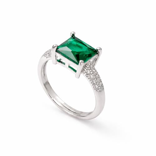 Image of Square Stone Ring for Women & Girls | Alloy Stone | Gemstone Jewelry for Engagement, Wedding, Party | Gift for Anniversary, Birthday & Special Occasions