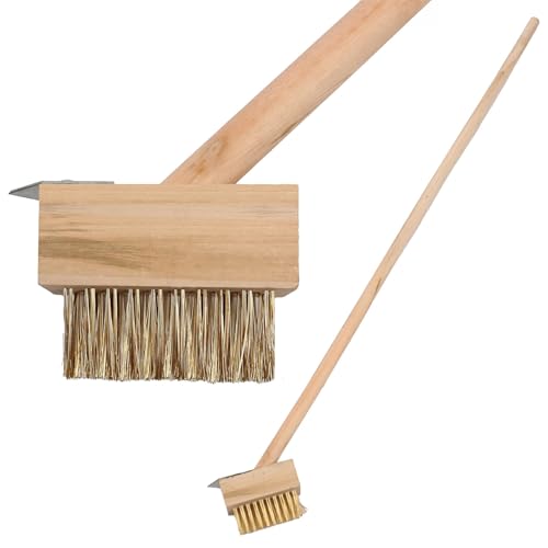 Harbour Housewares Wooden Long Handle Weed Brush - 120cm