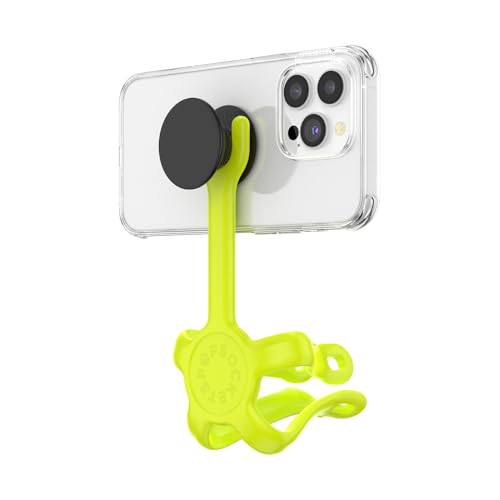 Image of PopSockets Flexible Phone Mount & Stand, Tripod, Universal Device Mount, Into The Woods - Chartreuly GITD