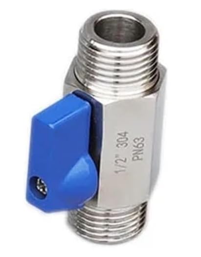 Vanne à boisseau sphérique inox 304 mâle 2 voies 3/4 pouce 63 bars eau