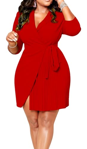 Image of INR Short Dress for Women Business Work Plus Size Elegant Church Dresses