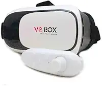 Óculos de Realidade Virtual 3D VR Box 2.0 com Controle Bluetooth Experiência Imersiva 360° para Celular Android e iPhone Jogos Filmes e Simuladores em Alta Definição