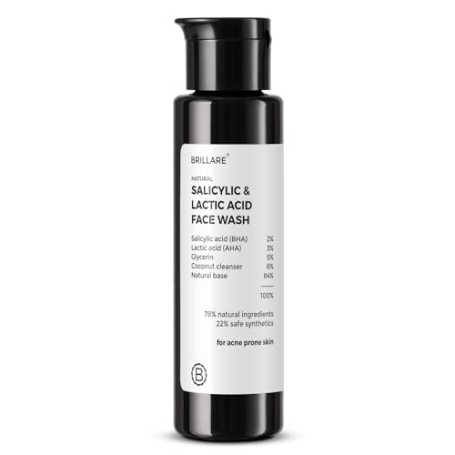Image of Brillare 2% Salicylic Acid Face Wash for Oily Skin | With Lactic Acid & Zinc | Deep Cleansing, Oil Control & Acne Care | Face Wash for Oily and Acne Prone Skin