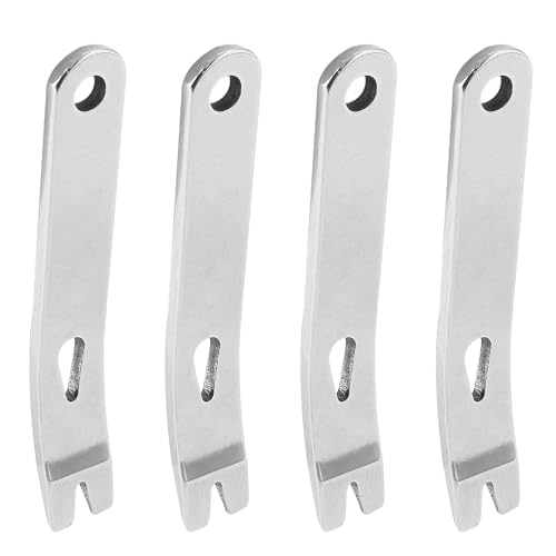 Image of Tarini 4Pcs Mini 7.7x1.2x0.25cm Pocket Pry Bar Set, 3 Inch Stainless Steel EDC Gadgets, Multi-Function Bottle Opener Scraper, Portable Beer Keychain Opener, Pocket Carry Friendly