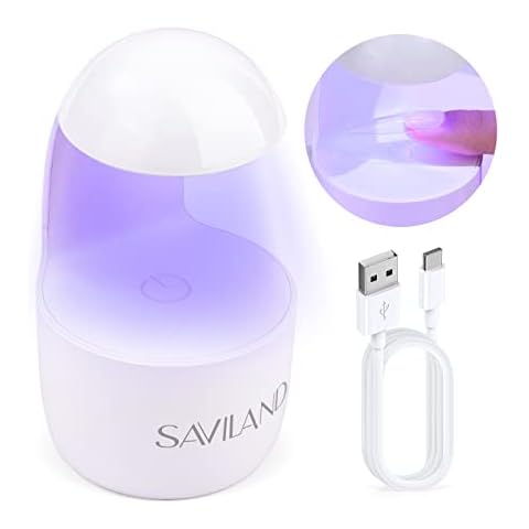 Saviland Mini UV Lampe Für Nägel【2023 Neueste Innovationen】Gleichmäßig Trockene Nägel【Tragbares Design】Reise UV Lampe Cover