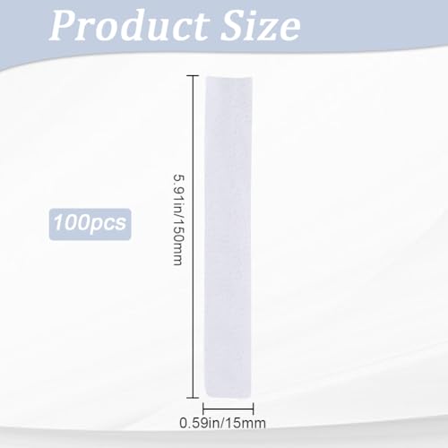GORGECRAFT 100Pcs Thread Net Spool Saver Huggers Cosmetic Makeup Brush Protective Mesh Sewing Thread Cones Nets for Different Sizes of Sewing Quilting Winding Embroidery Machines White 15x2cm - Image 2