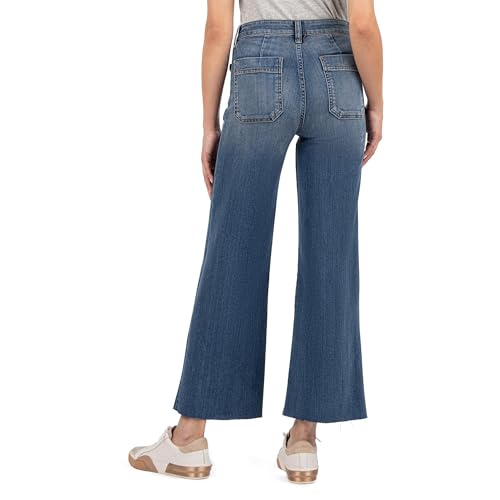 KUT from the Kloth Women's Meg High Rise Wide Leg Patch Pkts W/Braid on Top3