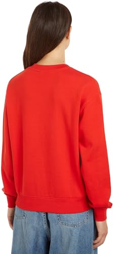 Miniatura 2 de Tommy Hilfiger Sudadera Sin Capucha Para Mujer, Rojo Fierce Red , Xxl