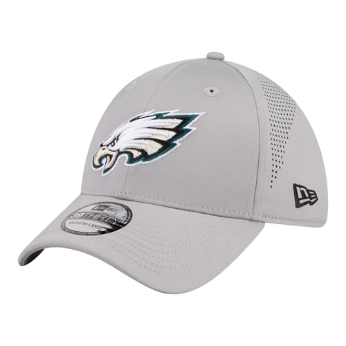 New Era Men's Gray Philadelphia Eagles Perforated 39THIRTY Flex Hat