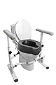 KMINA - Toilet Safety Rails with Raised Seat (Pack), 4 Inch, Handles for Elderly - Made in Europe