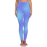 CHAVANJI Fish Skin with Scale Mermaid Leggings for Women High Waisted Yoga Pants Butt Lifting Anti...