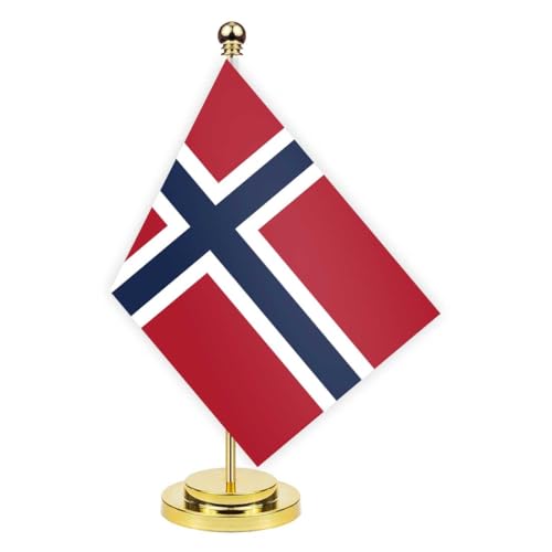 Norwegen Schreibtisch Flagge, 30cm großes kleines NorwegerNorweger Banner im Freien, winziges Drucken Dekor für Büro Home Tisch desk Norway