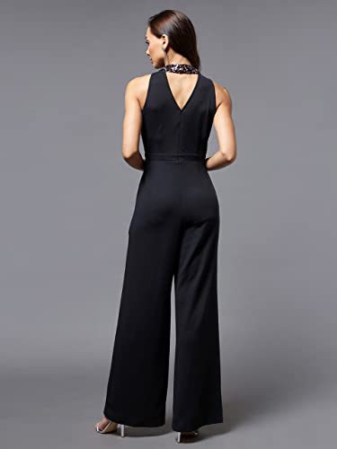 Image of Miss Chase Women's Keyhole Neck Regular Sleeve Regular Length Jumpsuit with Pockets