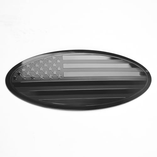 Image of KVR Tailgate Black Flag Emblem Badge Nameplate Compatible with Ford F150 F250 F350 (9.5 Inches)