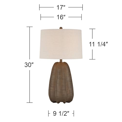 Lámpara de mesa moderna 30 pulg Chocolate Brown 360 Lighting miniatura 4