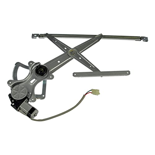 Image of TRQ Front Driver Side Power Window Motor and Regulator Assembly Power Compatible with 07-09 Toyota Tundra 10-17, Regular Cab 10-18 Tundra Crew Cab with 2 Pin Style Connector 10-18 Sequoia