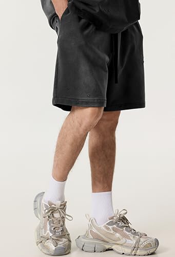 Short de jogging unisexe retro decontracte et tendance dechire