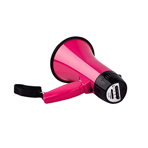 Megafone for tragbare Hand, 25-Watt-Bullhorn-Megafon mit Sirene, Lautsprecher, Aufnahmehorn, Reiseführer-Lautsprecher, ideal for Ankündigungen im Freien