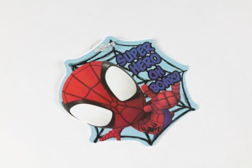 Tataway Marvel Spidey Baby na pokładzie z grafiką Spidey, kształtem pajęczyny i przyssawką, sygnalizacją dziecka na pokładzie