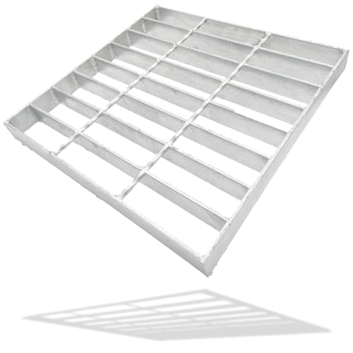 MOSINSBO Galvanized Steel Drain Grate 12x12 in for NDS Catch Basin, B-Class 28100 lbs Heavy-Duty Outdoor Driveway Trench Drainage Grate for Polylok, Square Metal Channel Sewer Cover (True 11.7x11.7) by MOSINSBO - Used condition - US$12.47