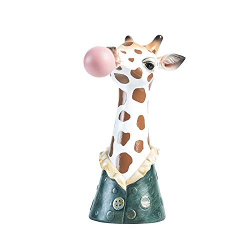 Vase en résine girafe stable et étanche pour décoration chic