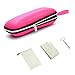 Zipper Eyeglasses Case, Honeycomb Glasses Sunglasses Case Box Protector for Men & Women or Children(Pink)