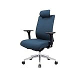 Chaise bureau robuste et respirante avec sécurité avancée - Le revêtement en tissu respirant assure une excellente ventilation et un confort thermique optimal. La base en aluminium garantit stabilité et durabilité. Les roulettes avec système de frein automatique augmentent la sécurité. Ce fauteuil bureau professionnel est conçu pour un usage intensif et longue durée.