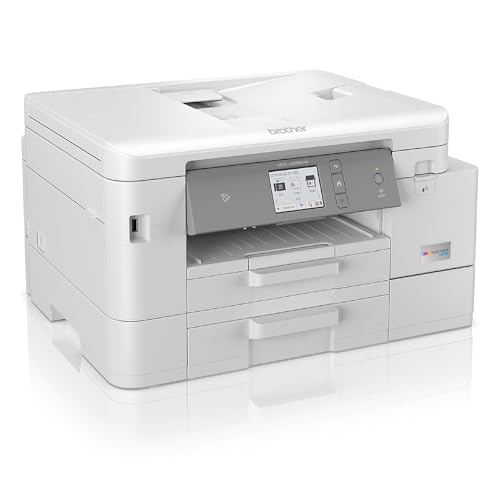 Image of Brother MFC-J4535DW INKvestment -Tank All-in-One Color Inkjet Printer with NFC, Duplex and Wireless Printing Plus Up to 1-Year of Ink in-Box, White | Nfc, Duplex, WI-FI and Ethernet, 2.7 Touchscreen, 20-Sheet Adf, 2 Trays, Up to 1-Yr Ink In-Box