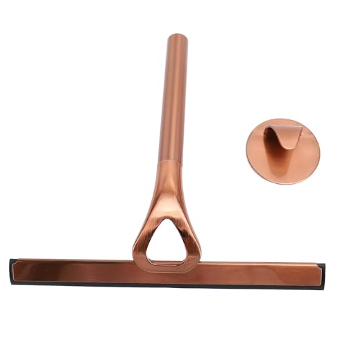 Limpiacristales de ducha de acero inoxidable, limpiador de baño, limpiador de puertas y ventanas, de silicona, multifuncional, para espejo de baño (bronce antiguo)