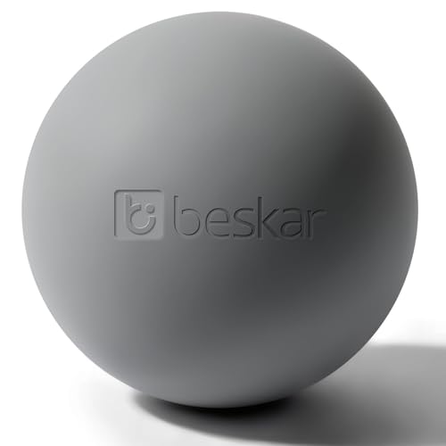Massage Lacrosse Bälle für Myofasziale Entspannung, Triggerpunkttherapie und Yogatherapie, Fußmassageball zur Linderung von Plantarfasziitis Grau 1