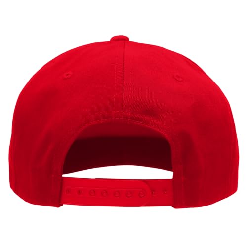 Snapback 5 panneaux DECKY en coton structuré gris à profil haut