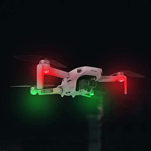 Odluzy 4 pcs LED Strobe Lights, Drone Storbe RGB LED Lights, Vehicle Anti-Collision Strobe Light, Bike Motocycle Tail Lights for Cars, Bike, Drone, USB Recharge, 7 Colors