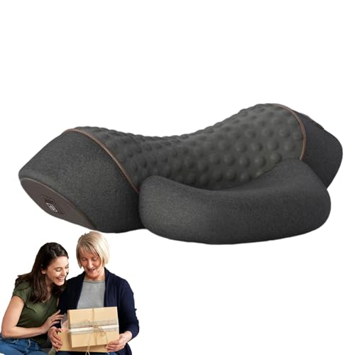 Mysoothelab - Masajeador de espalda, almohada masajeadora de cuello, masajeador eléctrico de masaje de tejido profundo, cómoda almohada multifuncional de espuma para dormir