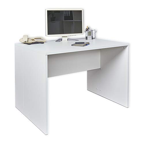 Schreibtisch weiß - Comutertisch - [Funktional und Robust] - PC - Büroschreibtisch - Gaming Tisch - Büro Möbel - ca.: B 110 cm x H 75 cm x T 75 cm |