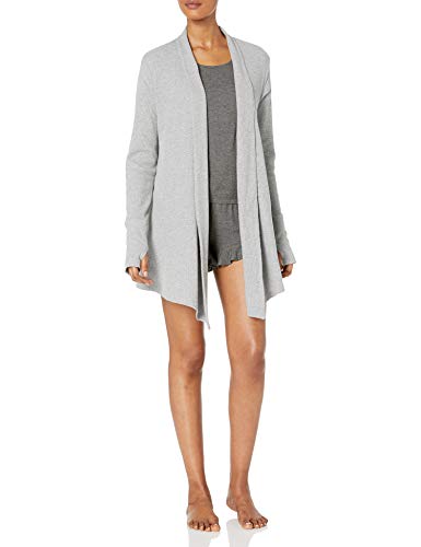 Amazon Brand - Mae Women's Loungewear Drapey Cardigan, Heather Grey, M