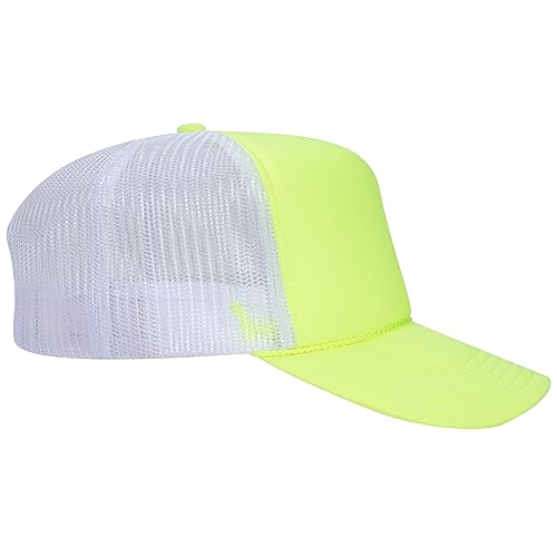 Image of OTTO Polyester Foam Front 5 Panel High Crown Mesh Back Trucker Hats in 97, Bulk, Wholesale