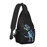 YANGDADA Dinosaur Mini Sling Backpack Unisex Chest Bags Crossbody Travel Hiking Daypack for Women Men Shoulder Bag for Casual Sport Climbing Runners