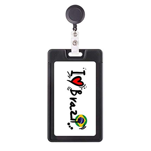 Funda retráctil para tarjeta de identidad I Love Brazil extensible portacredenciales