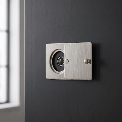 Toddmomy Door Peep Hole Privacy Cover - Cubierta para Mirilla de Puerta para Seguridad y Privacidad, Reemplazo para Ojo de Gato, Diámetro Interior 0.63" Plateado miniatura 4