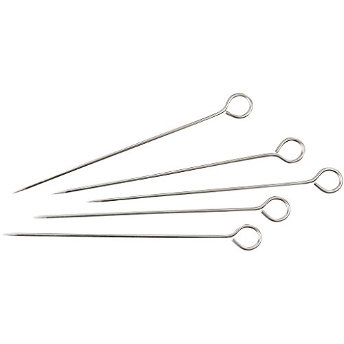 Wick Holders, L: 9 cm, 10pcs, Silver