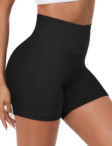 Buauty Women Workout Shorts 3.6" Butt Lifting High-Waisted Seamless Pants Scrunch Booty Athletic Gym Yoga Biker Shorts3
