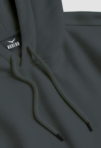 Image of Nobero Hoodies for Man | 280 GSM Rich Cotton Fleece Solid Hooded Full Sleeve Sweatshirt for Man | Stylish Casual Wear Winter Hoodies for Men