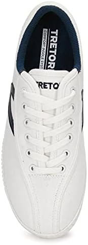 TRETORN Nyliteplus Canvas Sneakers Women's Lace-Up Casual Tennis Shoes Classic Vintage Style, White/Navy, 9.5 | Image 2